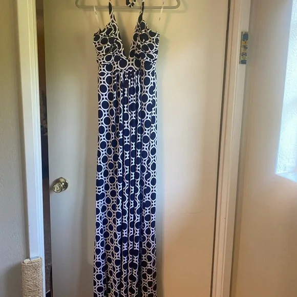 Tart Dresses | Tart Navy and White Feminist Halter Maxi Dress Med | Color: Blue/White | Size: M | Drlovemclean's Closet